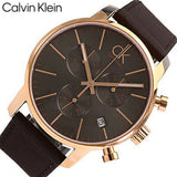 Buy Shop Calvin Klein City Chronograph Grey Dial Brown Leather Strap Watch for Men - K2G276G3 USA Online