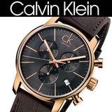Buy Shop Calvin Klein City Chronograph Grey Dial Brown Leather Strap Watch for Men - K2G276G3 USA Online