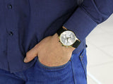 Buy Shop Calvin Klein City Chronograph Silver Dial Black Leather Strap Watch for Men - K2G275C6 USA Online