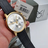 Buy Shop Calvin Klein City Chronograph Silver Dial Black Leather Strap Watch for Men - K2G275C6 USA Online