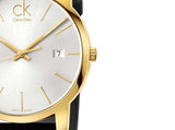 Buy Shop Calvin Klein City Chronograph Silver Dial Black Leather Strap Watch for Men - K2G275C6 USA Online