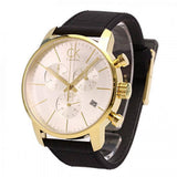 Buy Shop Calvin Klein City Chronograph Silver Dial Black Leather Strap Watch for Men - K2G275C6 USA Online