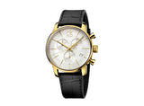 Buy Shop Calvin Klein City Chronograph Silver Dial Black Leather Strap Watch for Men - K2G275C6 USA Online