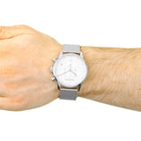 Buy Shop Calvin Klein City Chronograph White Dial Silver Mesh Bracelet Watch for Men - K2G27126 USA Online