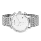 Buy Shop Calvin Klein City Chronograph White Dial Silver Mesh Bracelet Watch for Men - K2G27126 USA Online