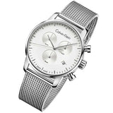 Buy Shop Calvin Klein City Chronograph White Dial Silver Mesh Bracelet Watch for Men - K2G27126 USA Online