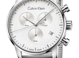 Buy Shop Calvin Klein City Chronograph White Dial Silver Mesh Bracelet Watch for Men - K2G27126 USA Online