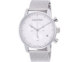 Buy Shop Calvin Klein City Chronograph White Dial Silver Mesh Bracelet Watch for Men - K2G27126 USA Online