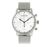 Buy Shop Calvin Klein City Chronograph White Dial Silver Mesh Bracelet Watch for Men - K2G27126 USA Online