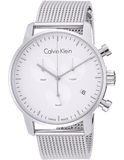 Buy Shop Calvin Klein City Chronograph White Dial Silver Mesh Bracelet Watch for Men - K2G27126 USA Online