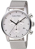 Buy Shop Calvin Klein City Chronograph White Dial Silver Mesh Bracelet Watch for Men - K2G27126 USA Online