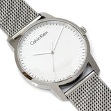 Buy Shop Calvin Klein City Chronograph White Dial Silver Mesh Bracelet Watch for Men - K2G2G126 USA Online