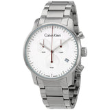 Buy Shop Calvin Klein City Chronograph White Dial Silver Steel Strap Watch for Men - K2G271Z6 USA Online
