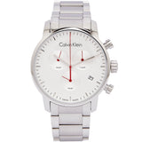 Buy Shop Calvin Klein City Chronograph White Dial Silver Steel Strap Watch for Men - K2G271Z6 USA Online