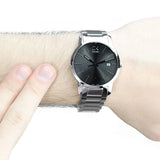 Buy Shop Calvin Klein City Date Black Dial Silver Steel Strap Watch for Men - K2G2G143 USA Online