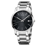 Buy Shop Calvin Klein City Date Black Dial Silver Steel Strap Watch for Men - K2G2G143 USA Online