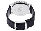 Buy Shop Calvin Klein City Date Silver Dial Black Leather Strap Watch for Men - K2G2G1C6 USA Online