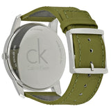 Buy Shop Calvin Klein City Green Dial Green Leather Strap Watch for Men - K2G211WL USA Online