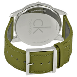 Buy Shop Calvin Klein City Green Dial Green Leather Strap Watch for Men - K2G211WL USA Online