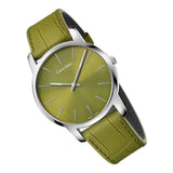 Buy Shop Calvin Klein City Green Dial Green Leather Strap Watch for Men - K2G211WL USA Online