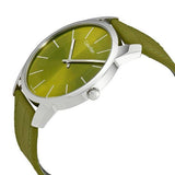 Buy Shop Calvin Klein City Green Dial Green Leather Strap Watch for Men - K2G211WL USA Online