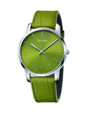 Buy Shop Calvin Klein City Green Dial Green Leather Strap Watch for Men - K2G211WL USA Online