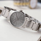 Buy Shop Calvin Klein City Grey Dial Silver Steel Strap Watch for Women - K2G23144 USA Online