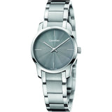 Buy Shop Calvin Klein City Grey Dial Silver Steel Strap Watch for Women - K2G23144 USA Online