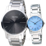 Buy Shop Calvin Klein City Mother of Pearl Blue Dial Silver Steel Strap Watch for Women - K2G2314X USA Online