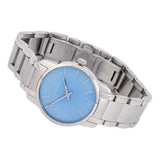 Buy Shop Calvin Klein City Mother of Pearl Blue Dial Silver Steel Strap Watch for Women - K2G2314X USA Online