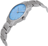 Buy Shop Calvin Klein City Mother of Pearl Blue Dial Silver Steel Strap Watch for Women - K2G2314X USA Online