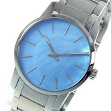 Buy Shop Calvin Klein City Mother of Pearl Blue Dial Silver Steel Strap Watch for Women - K2G2314X USA Online