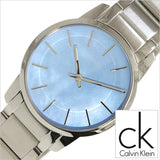 Buy Shop Calvin Klein City Mother of Pearl Blue Dial Silver Steel Strap Watch for Women - K2G2314X USA Online