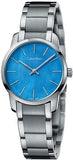 Buy Shop Calvin Klein City Mother of Pearl Blue Dial Silver Steel Strap Watch for Women - K2G2314X USA Online