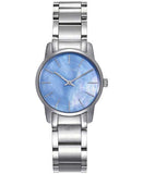 Buy Shop Calvin Klein City Mother of Pearl Blue Dial Silver Steel Strap Watch for Women - K2G2314X USA Online