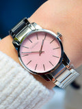 Buy Shop Calvin Klein City Pink Mother of Pearl Dial Stainless Steel Strap Watch For Women - K2G2314E USA Online