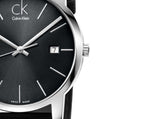 Buy Shop Calvin Klein City Quartz Black Dial Black Leather Strap Watch for Men - K2G2G1C3 USA Online