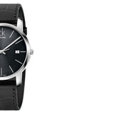 Buy Shop Calvin Klein City Quartz Black Dial Black Leather Strap Watch for Men - K2G2G1C3 USA Online