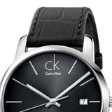 Buy Shop Calvin Klein City Quartz Black Dial Black Leather Strap Watch for Men - K2G2G1C3 USA Online