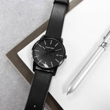 Buy Shop Calvin Klein City Quartz Black Dial Black Leather Strap Watch for Men - K2G2G4C1 USA Online