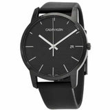 Buy Shop Calvin Klein City Quartz Black Dial Black Leather Strap Watch for Men - K2G2G4C1 USA Online