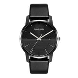 Buy Shop Calvin Klein City Quartz Black Dial Black Leather Strap Watch for Men - K2G2G4C1 USA Online