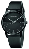 Buy Shop Calvin Klein City Quartz Black Dial Black Leather Strap Watch for Men - K2G2G4C1 USA Online