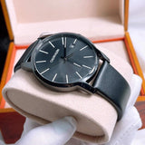Buy Shop Calvin Klein City Quartz Black Dial Black Leather Strap Watch for Men - K2G2G4CX USA Online
