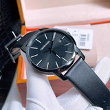Buy Shop Calvin Klein City Quartz Black Dial Black Leather Strap Watch for Men - K2G2G4CX USA Online