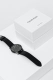 Buy Shop Calvin Klein City Quartz Black Dial Black Leather Strap Watch for Men - K2G2G4CX USA Online