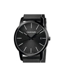 Buy Shop Calvin Klein City Quartz Black Dial Black Leather Strap Watch for Men - K2G2G4CX USA Online