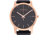 Buy Shop Calvin Klein City Quartz Black Dial Black Leather Strap Watch for Men - K2G2G6CZ USA Online