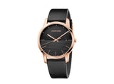 Buy Shop Calvin Klein City Quartz Black Dial Black Leather Strap Watch for Men - K2G2G6CZ USA Online