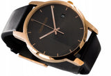 Buy Shop Calvin Klein City Quartz Grey Dial Black Leather Strap Watch for Men - K2G2G6C3 USA Online